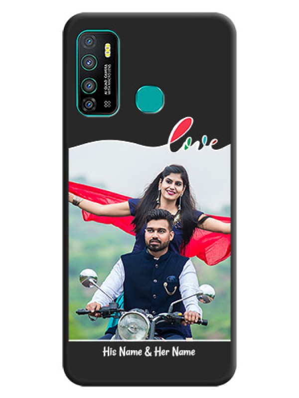 Custom Fall in Love Pattern with Picture on Photo on Space Black Soft Matte Mobile Case - Infinix Hot 9 Pro