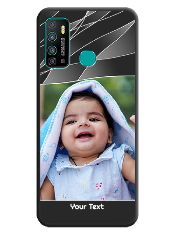 Custom Mixed Wave Lines on Photo on Space Black Soft Matte Mobile Cover - Infinix Hot 9 Pro