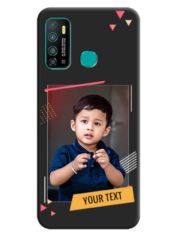 Custom Photo Frame with Triangle Small Dots on Photo on Space Black Soft Matte Back Cover - Infinix Hot 9 Pro