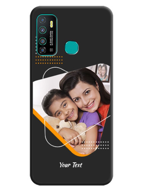 Custom Yellow Triangle on Photo on Space Black Soft Matte Phone Cover - Infinix Hot 9 Pro