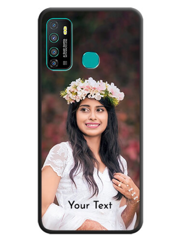 Custom Full Single Pic Upload With Text On Space Black Personalized Soft Matte Phone Covers -Infinix Hot 9 Pro