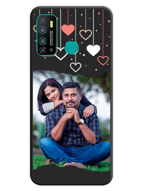 Custom Love Hangings with Splash Wave Picture on Space Black Custom Soft Matte Phone Back Cover - Infinix Hot 9