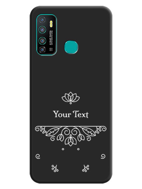 Custom Lotus Garden Custom Text On Space Black Personalized Soft Matte Phone Covers -Infinix Hot 9
