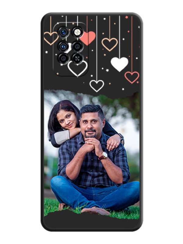 Custom Love Hangings with Splash Wave Picture on Space Black Custom Soft Matte Phone Back Cover - Infinix Note 10 Pro