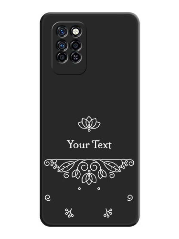 Custom Lotus Garden Custom Text On Space Black Personalized Soft Matte Phone Covers -Infinix Note 10 Pro