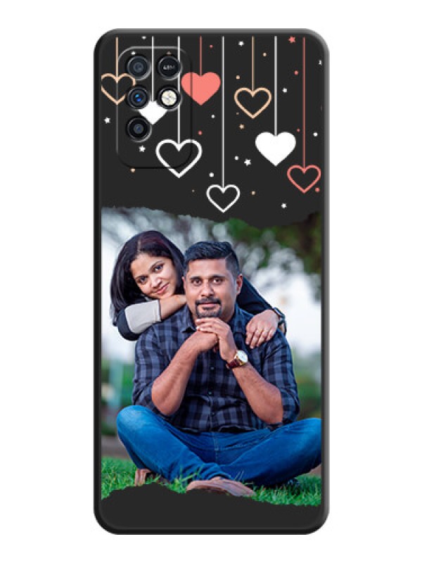 Custom Love Hangings with Splash Wave Picture on Space Black Custom Soft Matte Phone Back Cover - Infinix Note 10
