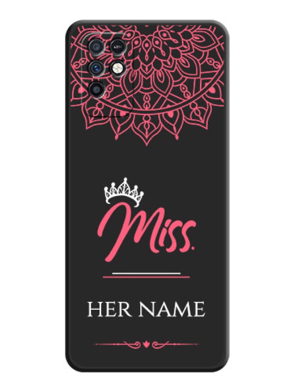 Custom Mrs Name with Floral Design on Space Black Personalized Soft Matte Phone Covers - Infinix Note 10