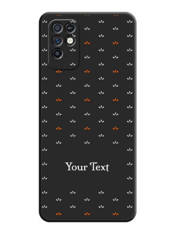 Custom Simple Pattern With Custom Text On Space Black Personalized Soft Matte Phone Covers -Infinix Note 10