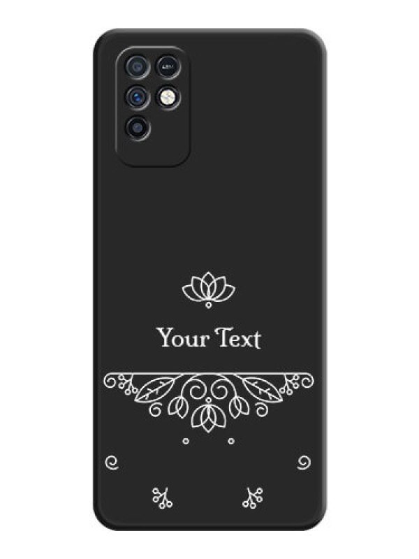 Custom Lotus Garden Custom Text On Space Black Personalized Soft Matte Phone Covers -Infinix Note 10