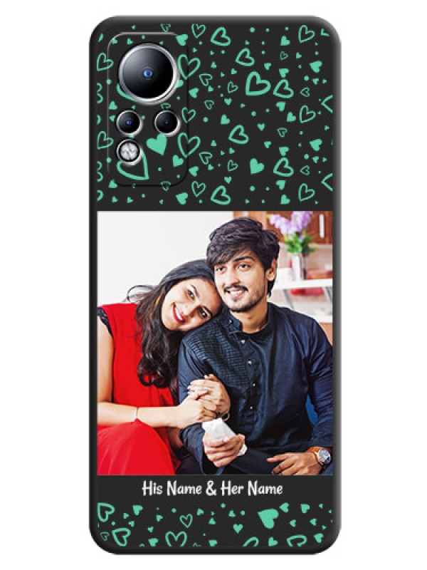 Custom Sea Green Indefinite Love Pattern on Photo on Space Black Soft Matte Mobile Cover - Infinix Note 11