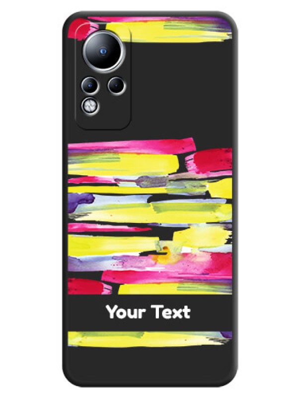 Custom Brush Coloured on Space Black Personalized Soft Matte Phone Covers - Infinix Note 11