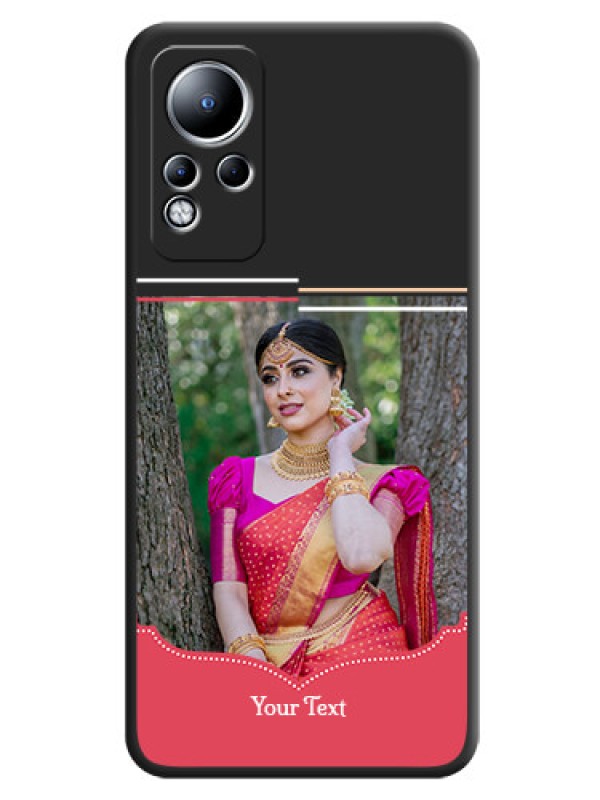 Custom Classic Plain Design with Name on Photo on Space Black Soft Matte Phone Cover - Infinix Note 11