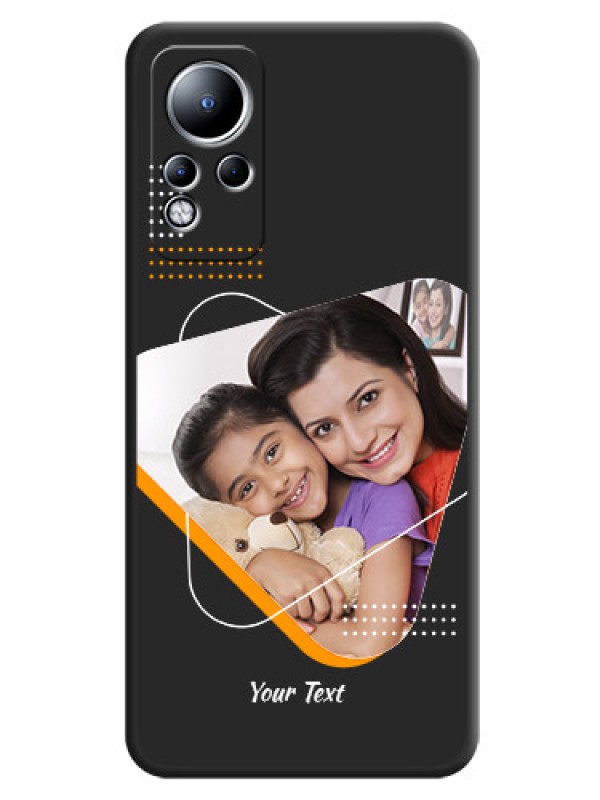 Custom Yellow Triangle on Photo on Space Black Soft Matte Phone Cover - Infinix Note 11