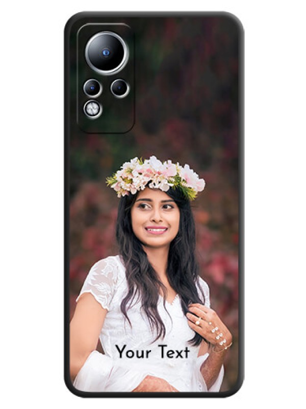 Custom Full Single Pic Upload With Text On Space Black Personalized Soft Matte Phone Covers -Infinix Note 11
