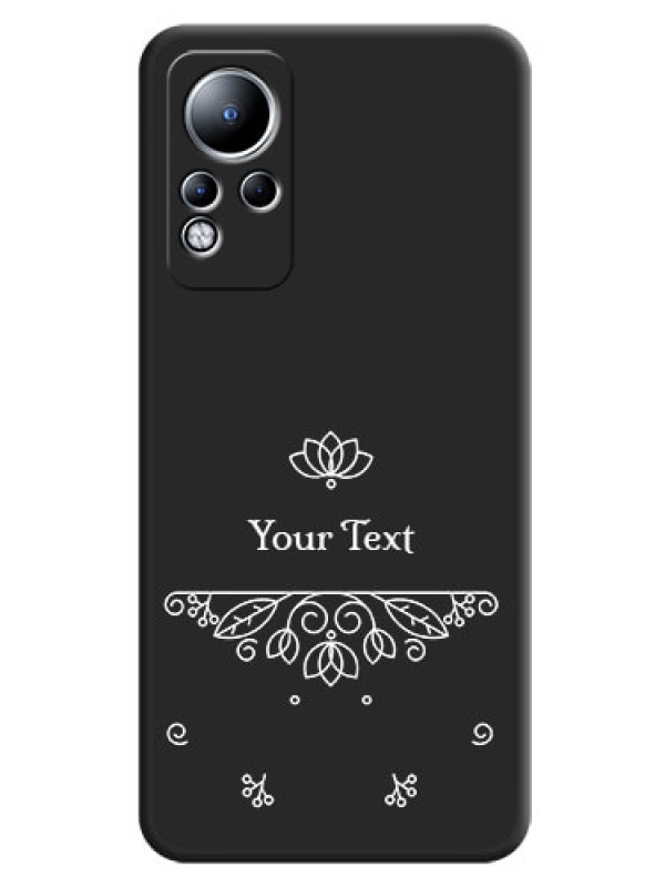 Custom Lotus Garden Custom Text On Space Black Personalized Soft Matte Phone Covers -Infinix Note 11