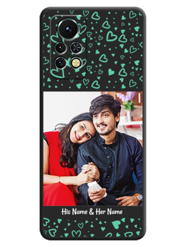 Custom Sea Green Indefinite Love Pattern on Photo on Space Black Soft Matte Mobile Cover - Infinix Note 11s