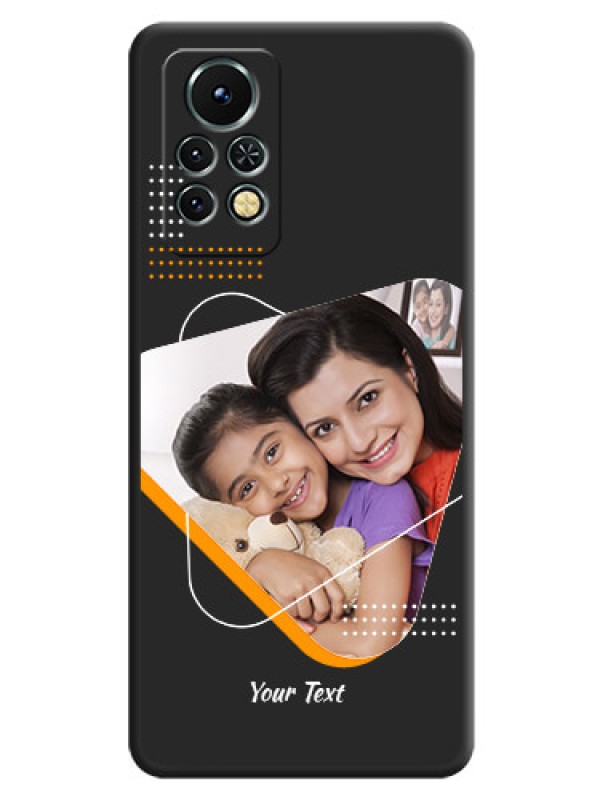 Custom Yellow Triangle on Photo on Space Black Soft Matte Phone Cover - Infinix Note 11s