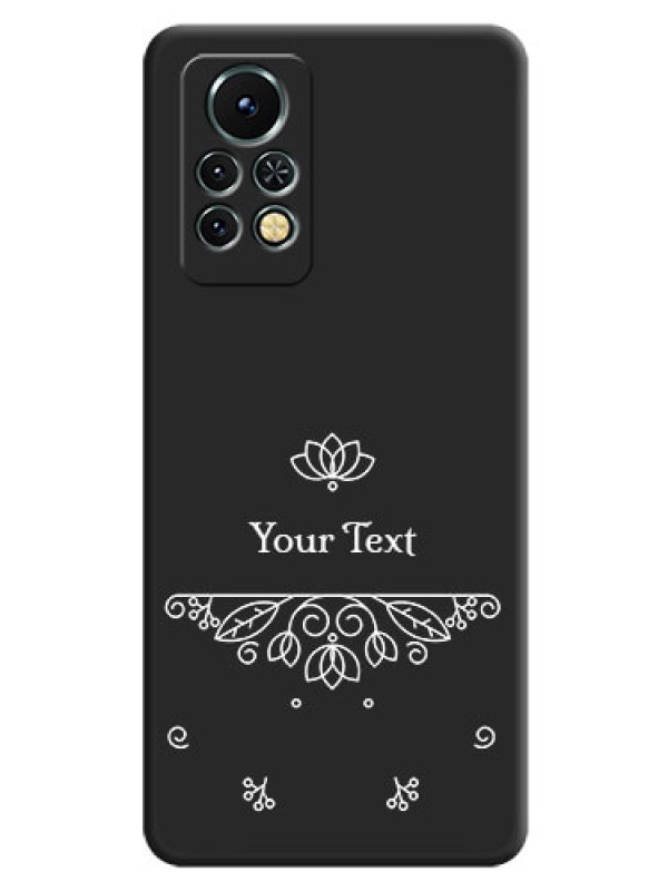 Custom Lotus Garden Custom Text On Space Black Personalized Soft Matte Phone Covers -Infinix Note 11S