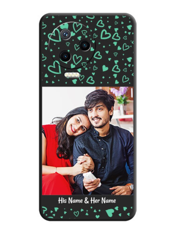 Custom Sea Green Indefinite Love Pattern - Photo on Space Black Soft Matte Mobile Cover - Infinix Note 12 Pro