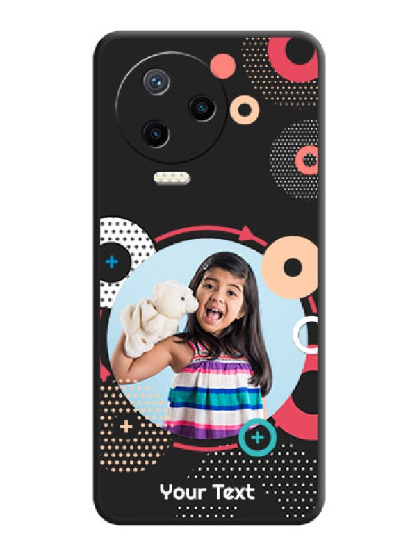 Custom Multicoloured Round Image on Personalised Space Black Soft Matte Cases - Infinix Note 12 Pro