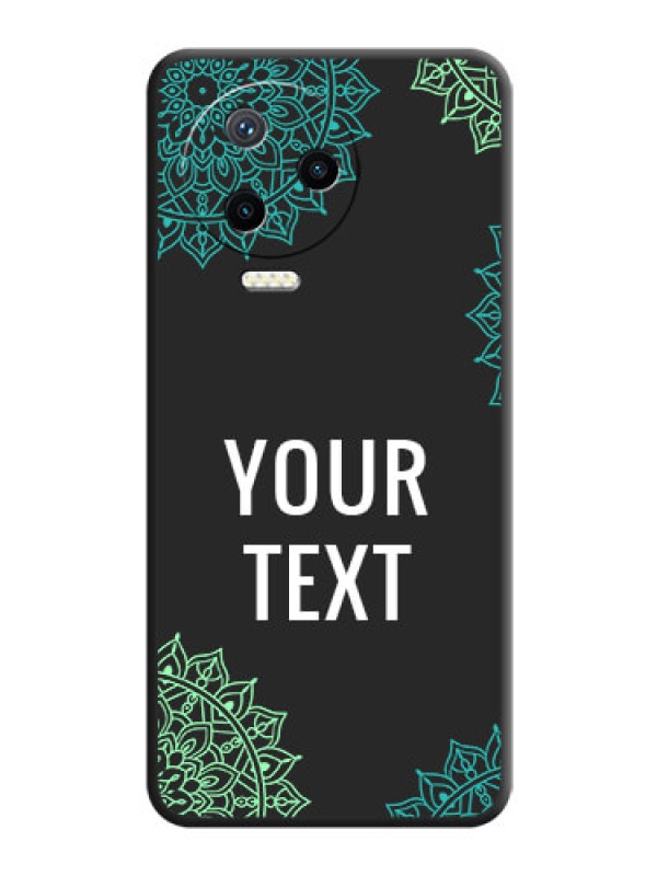 Custom Your Name with Floral Design on Space Black Custom Soft Matte Back Cover - Infinix Note 12 Pro