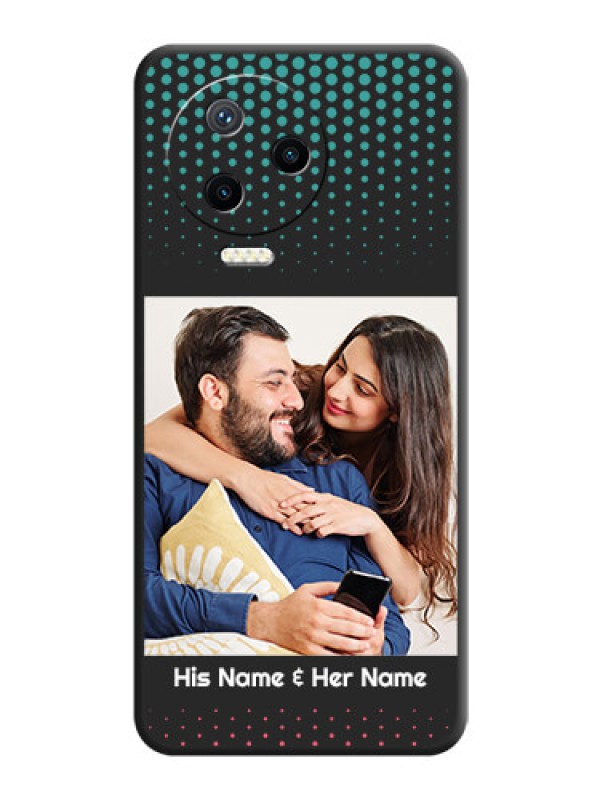 Custom Faded Dots with Grunge Photo Frame and Text on Space Black Custom Soft Matte Phone Cases - Infinix Note 12 Pro