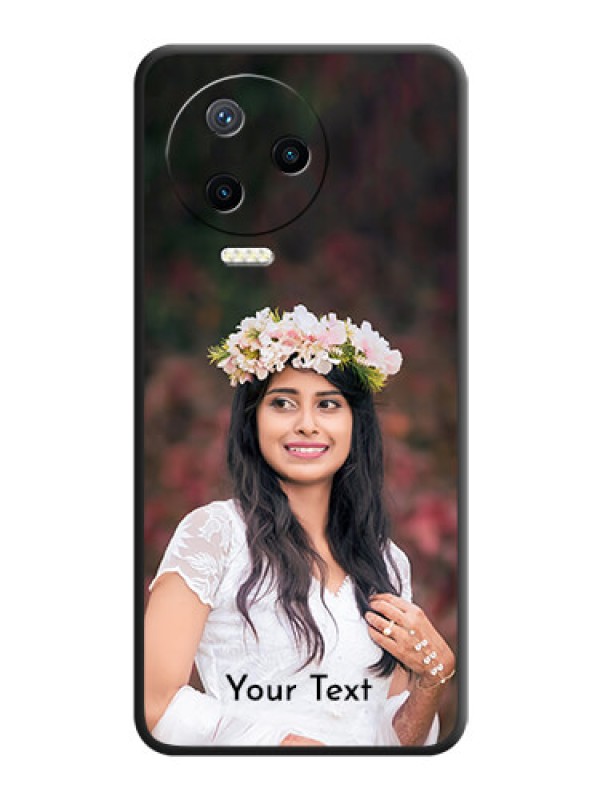 Custom Full Single Pic Upload With Text On Space Black Personalized Soft Matte Phone Covers - Infinix Note 12 Pro