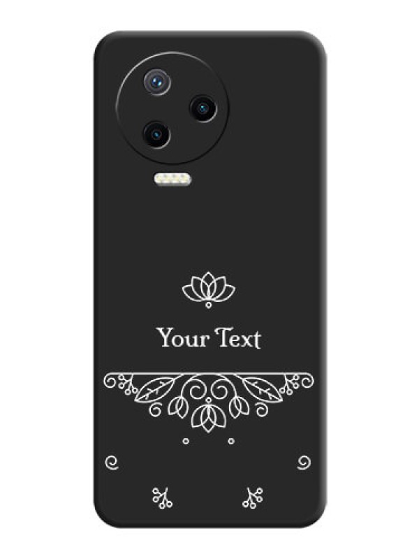 Custom Lotus Garden Custom Text On Space Black Personalized Soft Matte Phone Covers - Infinix Note 12 Pro