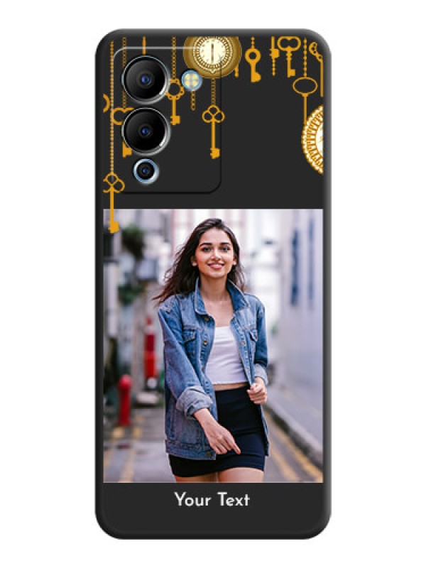 Custom Decorative Design with Text on Space Black Custom Soft Matte Back Cover - Infinix Note 12 Turbo