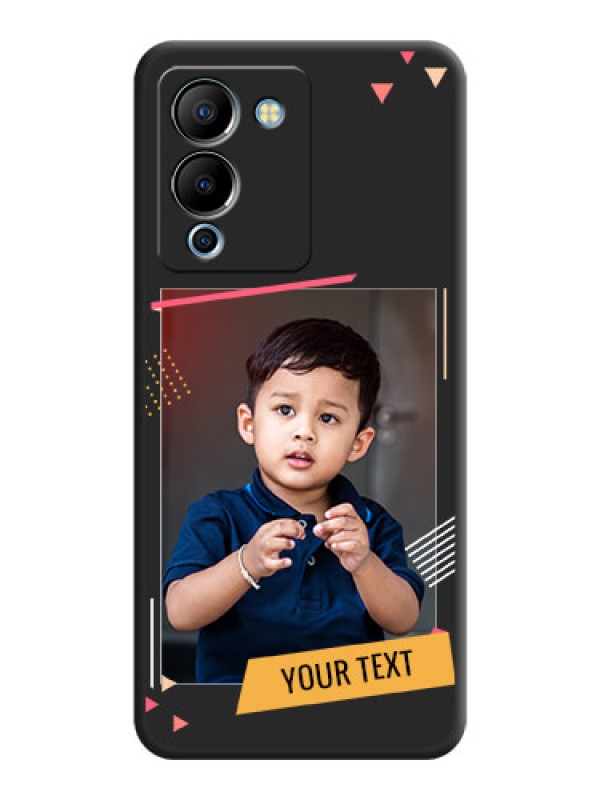 Custom Photo Frame with Triangle Small Dots on Photo on Space Black Soft Matte Back Cover - Infinix Note 12 Turbo