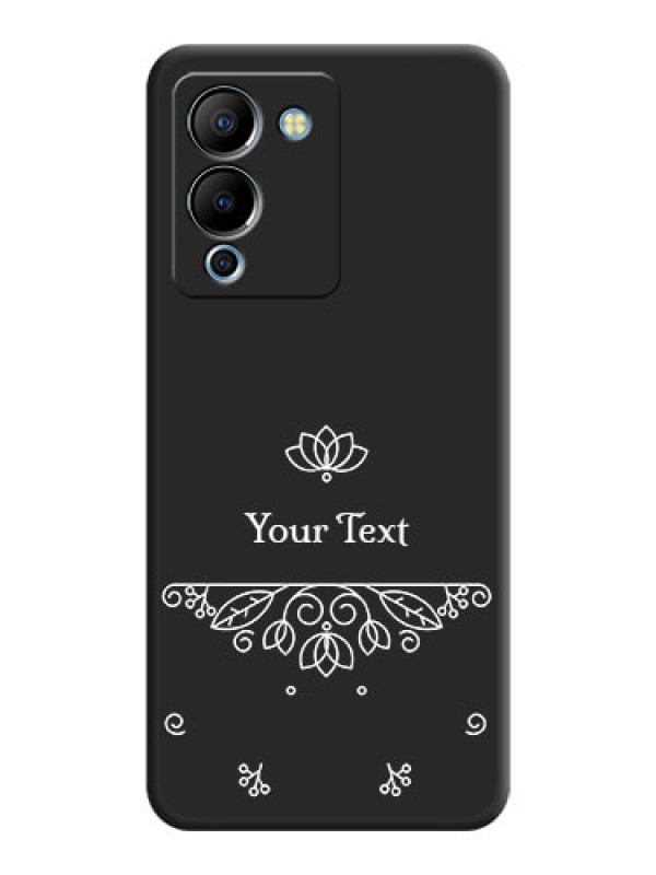 Custom Lotus Garden Custom Text On Space Black Personalized Soft Matte Phone Covers -Infinix Note 12 Turbo