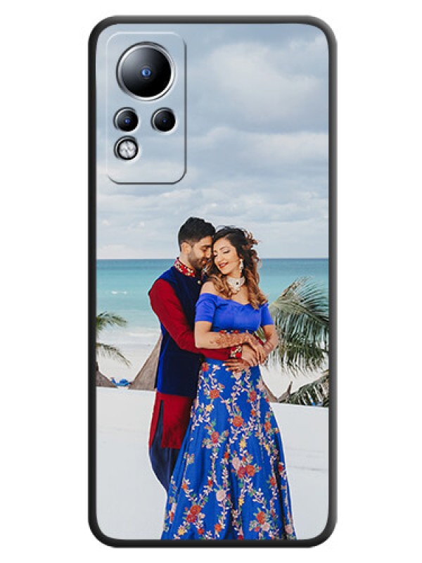 Custom Full Single Pic Upload On Space Black Personalized Soft Matte Phone Covers -Infinix Note 12