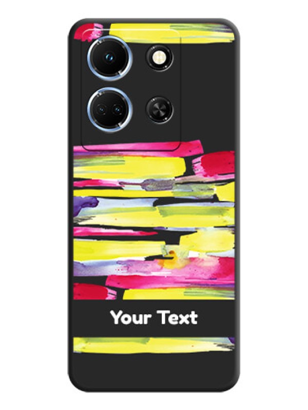 Custom Brush Coloured on Space Black Personalized Soft Matte Phone Covers - Infinix Note 30 5G