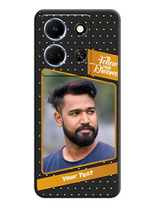 Custom Follow Your Dreams with White Dots on Space Black Custom Soft Matte Phone Cases - Infinix Note 30 5G