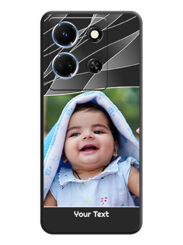 Custom Mixed Wave Lines - Photo on Space Black Soft Matte Mobile Cover - Infinix Note 30 5G