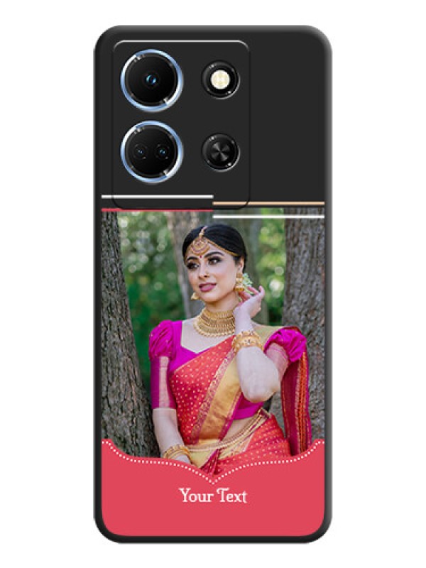 Custom Classic Plain Design with Name - Photo on Space Black Soft Matte Phone Cover - Infinix Note 30 5G