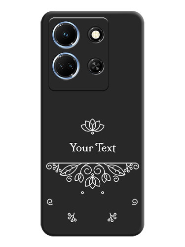 Custom Lotus Garden Custom Text On Space Black Personalized Soft Matte Phone Covers - Infinix Note 30 5G