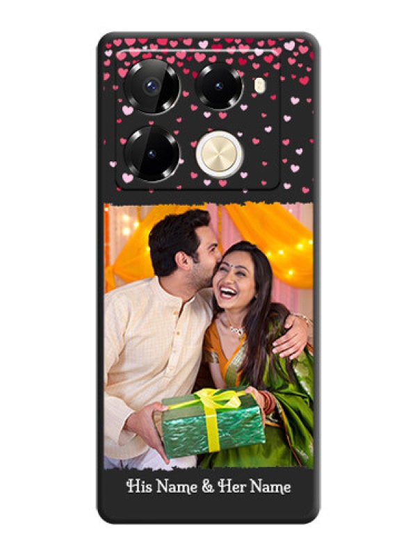 Custom Fall in Love with Your Partner on Photo On Space Black Custom Soft Matte Mobile Back Cover - Infinix Note 40 Pro 5G