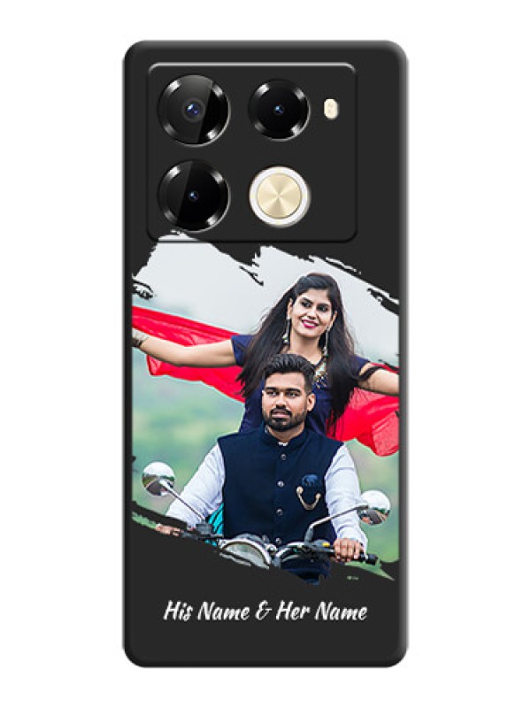 Custom Grunge Brush Strokes on Photo On Space Black Custom Soft Matte Mobile Back Cover - Infinix Note 40 Pro 5G