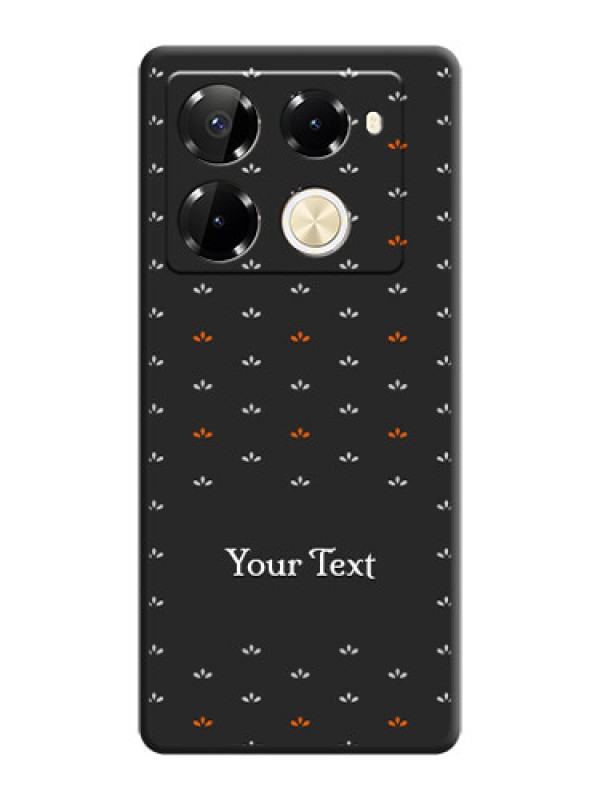 Custom Simple Pattern With Custom Text On Space Black Custom Soft Matte Mobile Back Cover - Infinix Note 40 Pro 5G