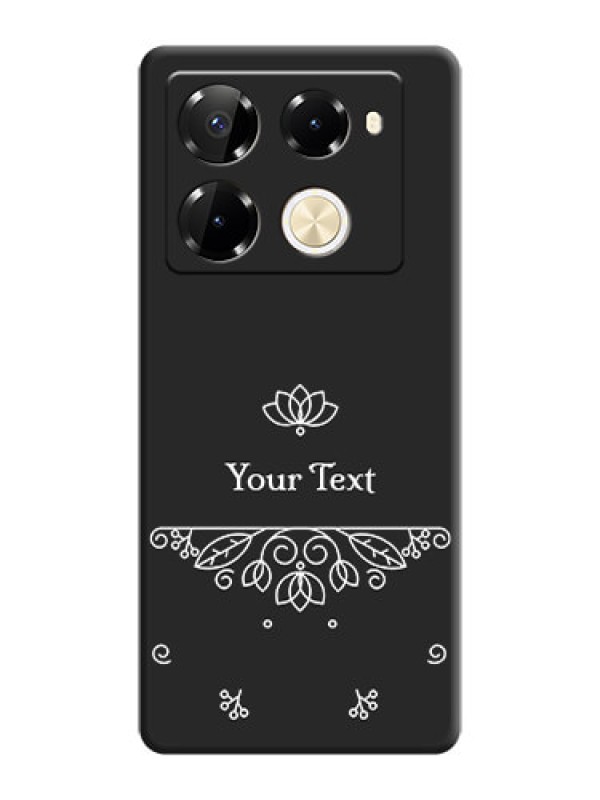 Custom Lotus Garden Custom Text On Space Black Custom Soft Matte Mobile Back Cover - Infinix Note 40 Pro 5G