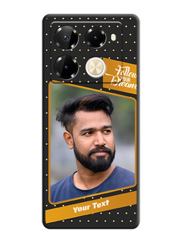 Custom Follow Your Dreams with White Dots On Space Black Custom Soft Matte Mobile Back Cover - Infinix Note 40 Pro Plus 5G