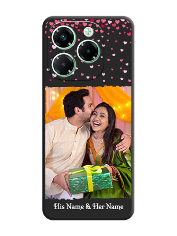 Custom Fall in Love with Your Partner on Photo On Space Black Custom Soft Matte Mobile Back Cover - Infinix Note 40X 5G