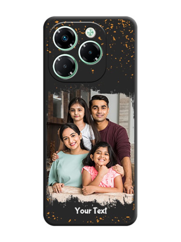 Custom Spray Free Design on Photo On Space Black Custom Soft Matte Mobile Back Cover - Infinix Note 40X 5G