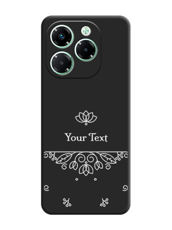 Custom Lotus Garden Custom Text On Space Black Custom Soft Matte Mobile Back Cover - Infinix Note 40X 5G