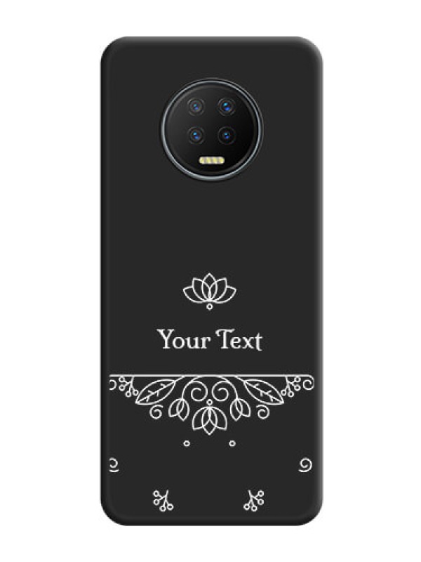 Custom Lotus Garden Custom Text On Space Black Personalized Soft Matte Phone Covers -Infinix Note 7