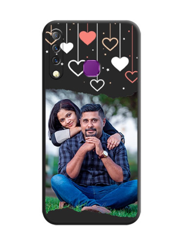 Custom Love Hangings with Splash Wave Picture On Space Black Custom Soft Matte Mobile Back Cover - Infinix S4