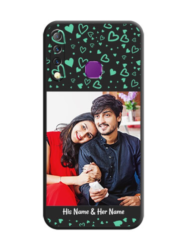 Custom Sea Green Indefinite Love Pattern on Photo On Space Black Custom Soft Matte Mobile Back Cover - Infinix S4