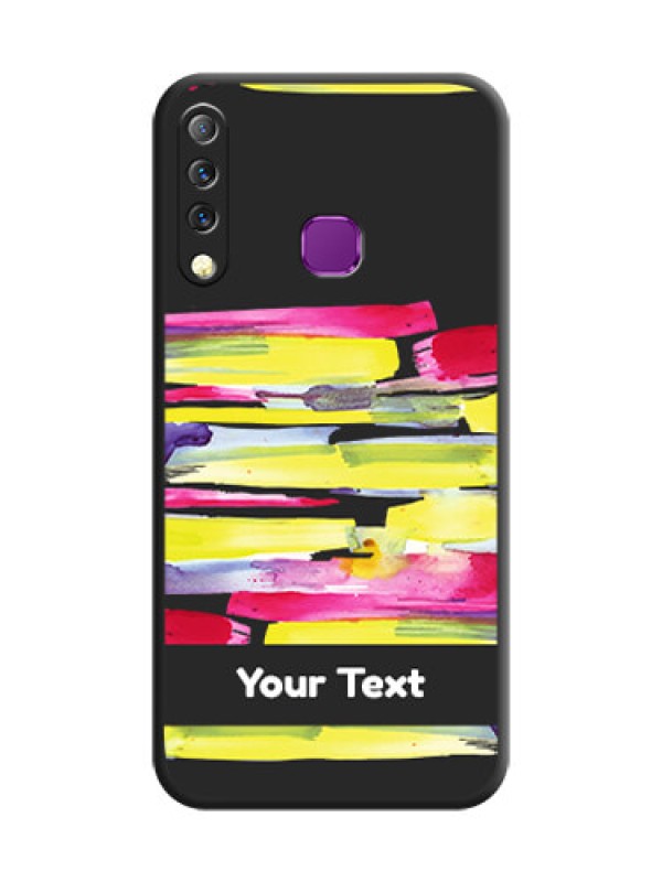 Custom Brush Coloured On Space Black Custom Soft Matte Mobile Back Cover - Infinix S4