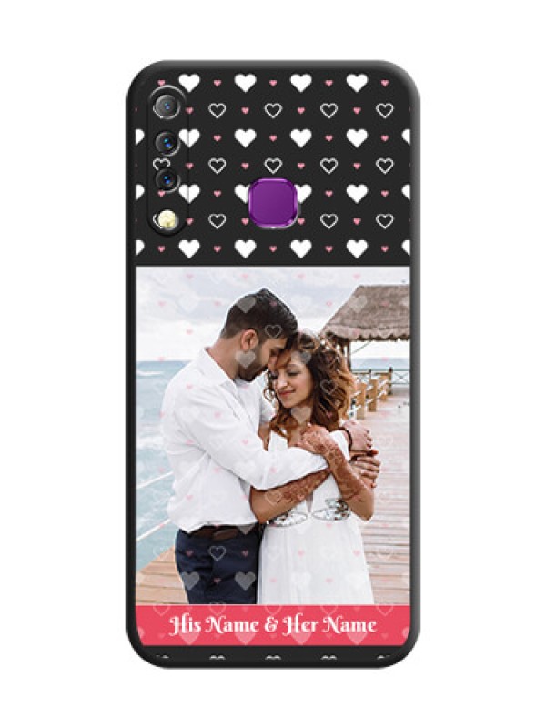 Custom White Color Love Symbols with Text Design on Photo On Space Black Custom Soft Matte Mobile Back Cover - Infinix S4